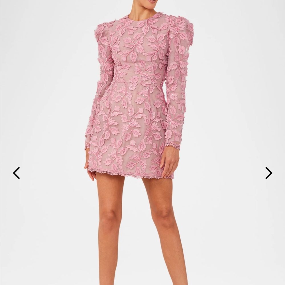 Helsi Christi Scalloped Floral Appliqué Mini Dress